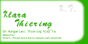 klara thiering business card